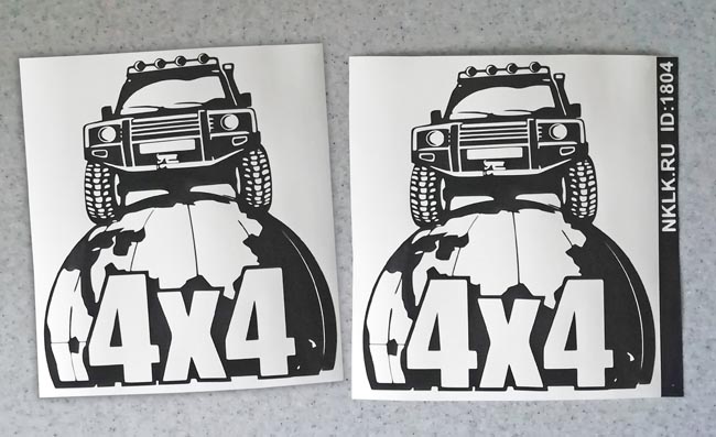 Наклейка «4x4»