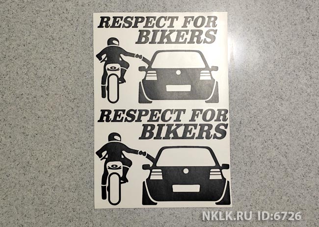 Наклейка «Respect for bikers»