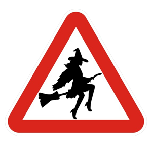 Наклейка «Ведьма за рулем» (ID:2636)