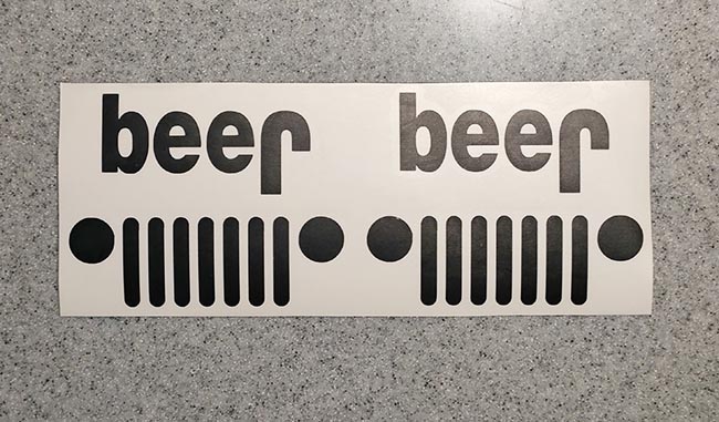 Фиолетовая наклейка «Jeep beer» - купить от 71 руб.