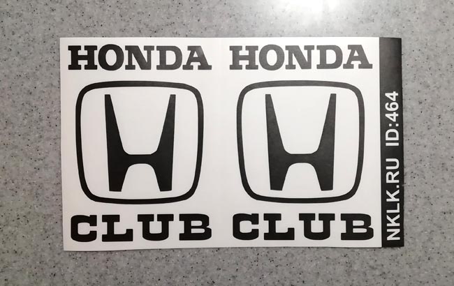 Оранжевая наклейка «Honda club» - купить от 85 руб.