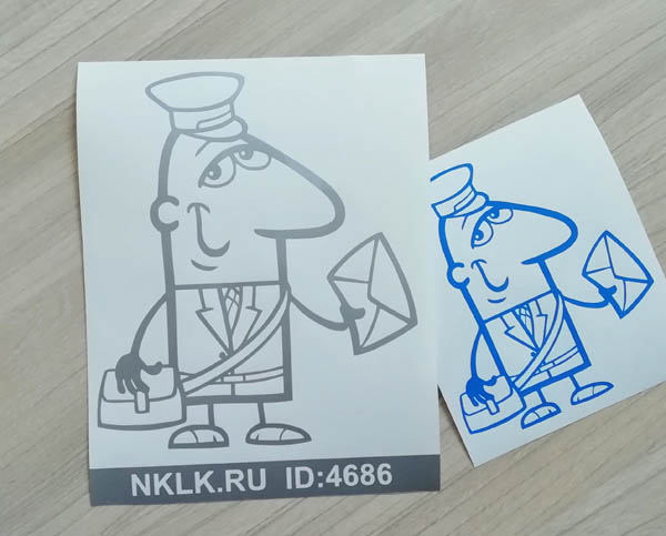Светло-зеленая наклейка «Почтальон (postman)» - купить от 141 руб.