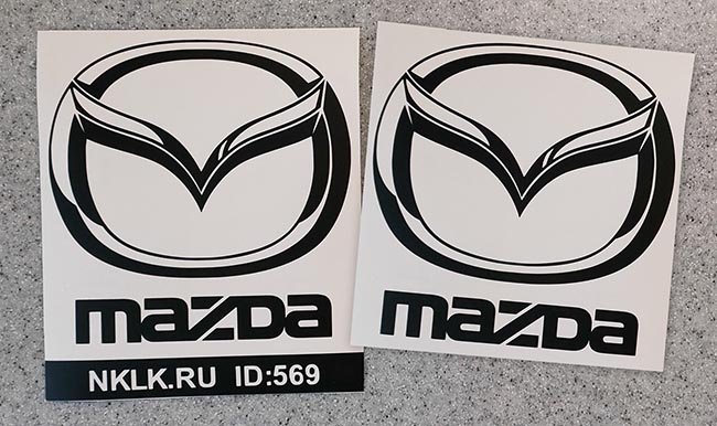 Серебряная наклейка «Mazda logo» - купить от 98 руб.