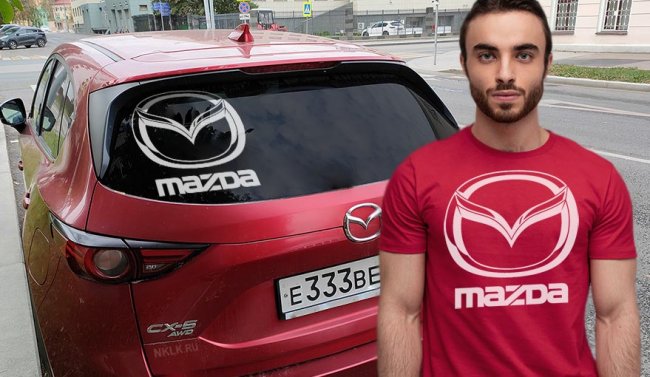 Серебряная наклейка «Mazda logo» - купить от 98 руб.