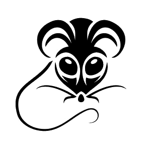 Наклейка «Мышка с хвостиком» (ID:6452)