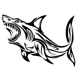 Наклейка «Атакующая акула» (ID:6809)