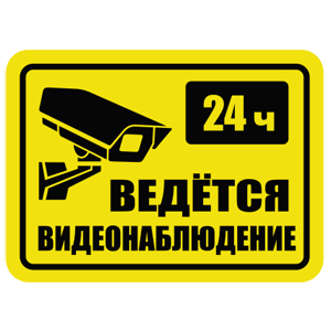 Наклейка «Ведется видеонаблюдение» (ID:754)