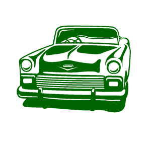 Развернутая по горизонтали Зеленая наклейка «56 Chevy» - купить от 187 руб.