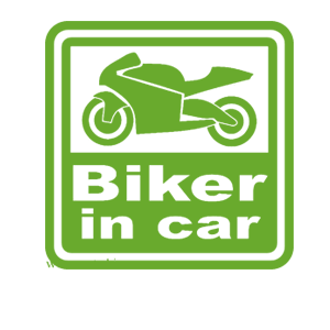  Biker in car