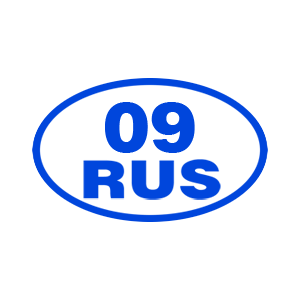 Наклейка «09 RUS (Республика Карачаево-Черкесия)»