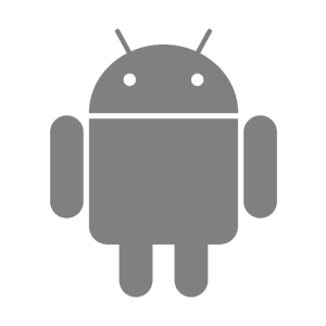 Развернутая по горизонтали Серая наклейка «Android» - купить от 30 руб.