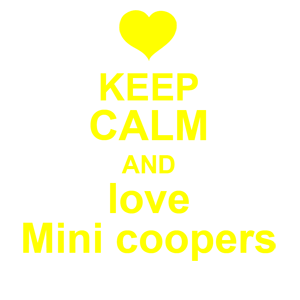  Keep calm and love mini coopers