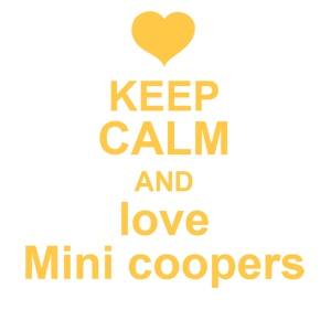  Keep calm and love mini coopers