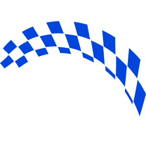 Развернутая по горизонтали Синяя наклейка «Racing Flag» - купить от 163 руб.