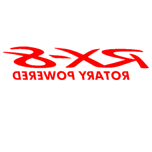 Развернутая по горизонтали Красная наклейка «Mazda RX8» - купить от 37 руб.