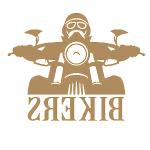 Развернутая по горизонтали Светло-коричневая наклейка «Bikers» - купить от 141 руб.
