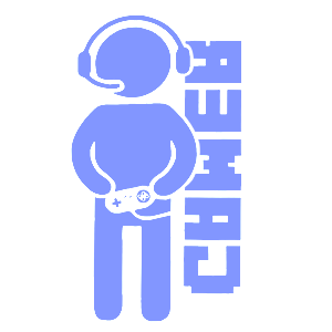 Развернутая по горизонтали Голубая наклейка «Геймер (gamer)» - купить от 51 руб.