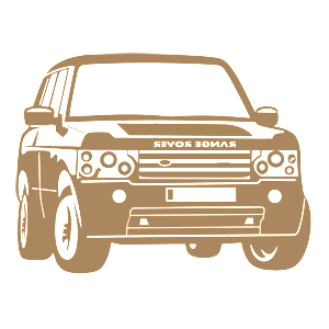 Развернутая по горизонтали Светло-коричневая наклейка «Range Rover» - купить от 181 руб.