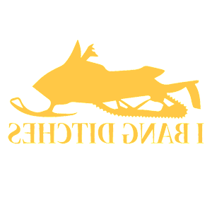 Развернутая по горизонтали Золотая наклейка «Снегоход» - купить от 100 руб.