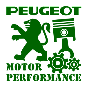 Зеленая наклейка «Peugeot motor performance» - купить от 187 руб.