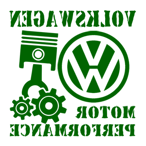 Развернутая по горизонтали Зеленая наклейка «Volkswagen motor performance» - купить от 187 руб.