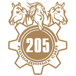 Наклейка «205 лошадиных сил»